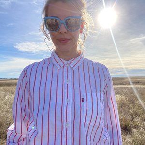 Levi's Striped Boyfriend Fit Button-up LS Shirt